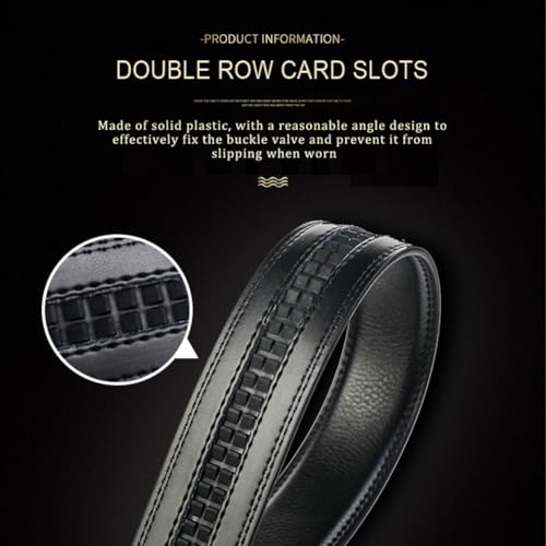 Gettoreach Ratchet Belt, Leather Ratchet Belt with Adjustable Buckle, Automatic Ratchet Slide Buckle3