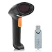 Vcall 2.4GHz Handheld Wireless USB Automatic Laser Barcode Scanner Reader with USB Receiver Storage of up to 5000 Code Entries for POS PC Laptop (Black)