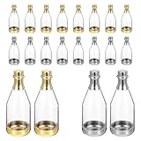 HOMSFOU Cajas de Dulces para Regalos de Boda y Fiesta, 20 Unidades, Diseño Botella de Champán, Color Dorado y Plateado, Tamaño Pequeño, Material Resistente para Celebraciones y Eventos