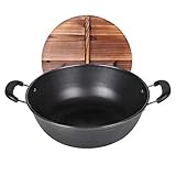 4. Fabriqué en fer fin, sans alliage d'aluminium, et sans alliage à l'intérieur, le wok est exempt d'alliage. Sa composition en fer pur favorise la circulation sanguine et contribue à une bonne santé à long terme.