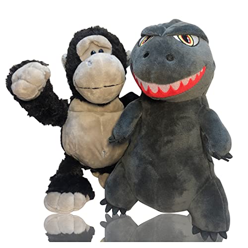 2 Pcs Dinosaur Dragon Monster Godzilla Plush Toy-Godzilla VS King Kong Plush of The Monsters,Movie Monster Series Godzilla,Dinosaur Plush Doll for Kid-25cm