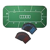 Yeanee Pokermatte, Pokertischauflage, Luxus-Pokerteppich, Mit Dekorativem Kunstlayoutdruck, Hochwertige Oberfläche, Geräuschreduzierung. 120cmx60cm,180cmx90cm