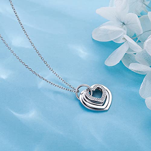 Great Grandma Necklace-925 Sterling Silver Four Hearts Generations Necklace Great Grandma Grandmother from Grandchildren2