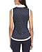 PGA Tour Women's Polka Dot Printed Sleeveless Golf Polo Shirt, Peacoat, Large
