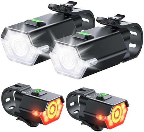 Zewdov High Lumen Super Bright Bike Lights for Night Riding, Adju...
