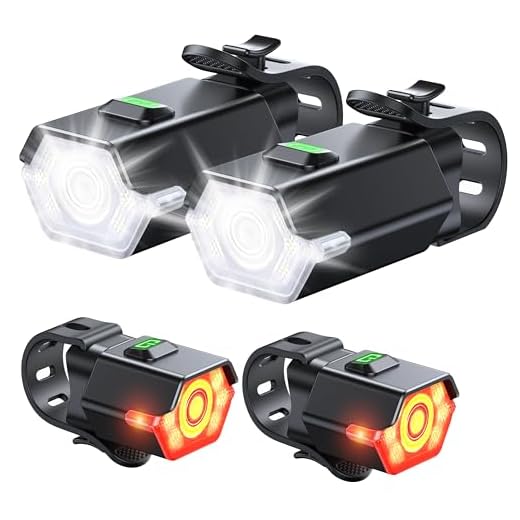 Zewdov 3+6 Modes Bike Lights for Night Riding with Side Light, Rechargeable & IP65 Waterproof Bicycle Light, Bike Headlight and Tail Light Set for Road/Mountain/Kids Bike Cycling Accessories, 2 Set