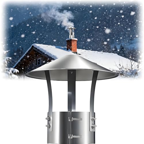 Sombrerete Chimenea de Acero Inoxidable, 100/110/125/150/180/200/240/315mm Tapa terminal Chimenea, Caperuza Salida Humos Conducto Para Chimeneas, accesorio ajustable(210mm/8.3in)