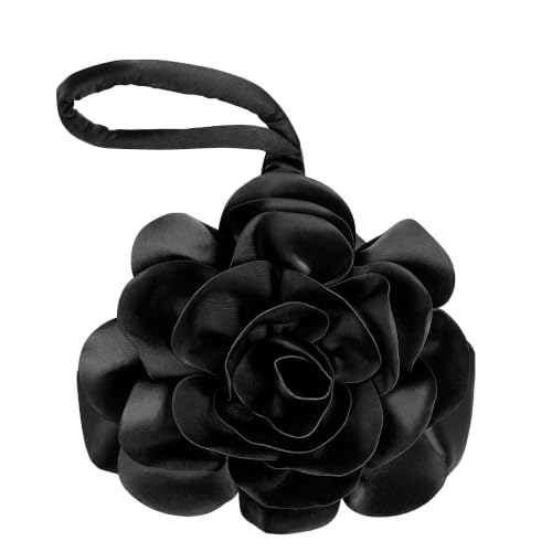 Image of BABEYOND Clutch Purses for Women - Evening Bags Flower Satin Handbag Classy Wristlet Purse for Party Daily Wedding
