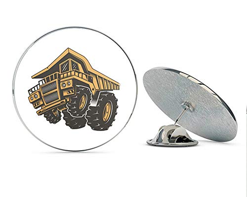 Cool Kid's Monster Tractor Truck Cartoon Round Metal 0.75