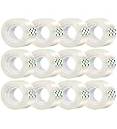 Minghaoda Transparent Tape, Clear Tape Refills for Dispenser, 3/4 inch, 1 inch core