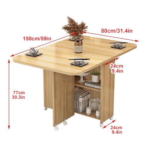 Table à manger pliante pour cuisine et repas modulable en appartement - 3