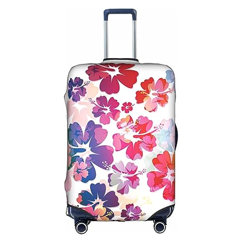 Housse de protection en polyester à imprimé floral hawaïen blanc de taille L