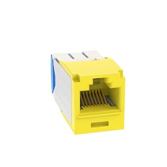 Panduit CJ6X88TGYL Category-6A 8-Wire TG-Style Jack Module, Yellow