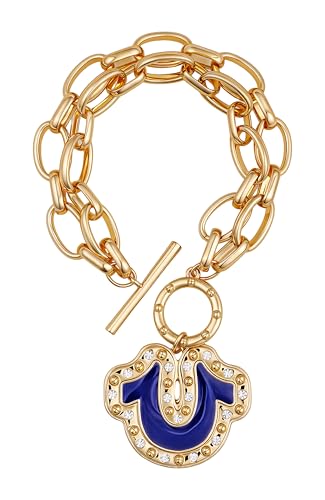 Bracelet à bascule True Religion de luxe avec breloque fer à cheval ciselée