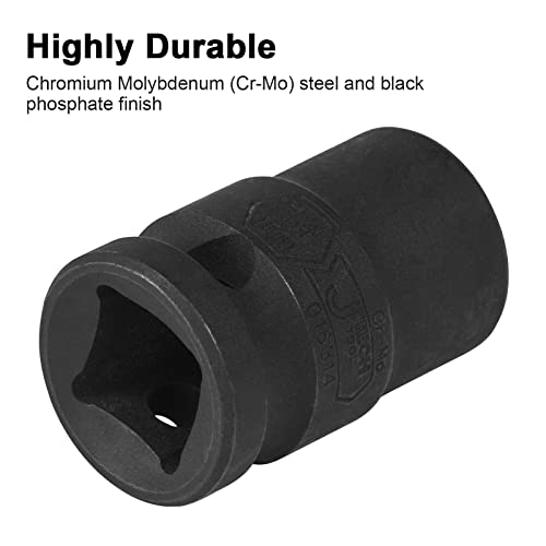 Image of Jetech 14mm Impact Socket Single - 1 /2 inch Drive, 6-Point, Heat Treated Chrome Molybdenum Steel (Cr-Mo), Metric Standard Depth for High-Torque Impact Wrench