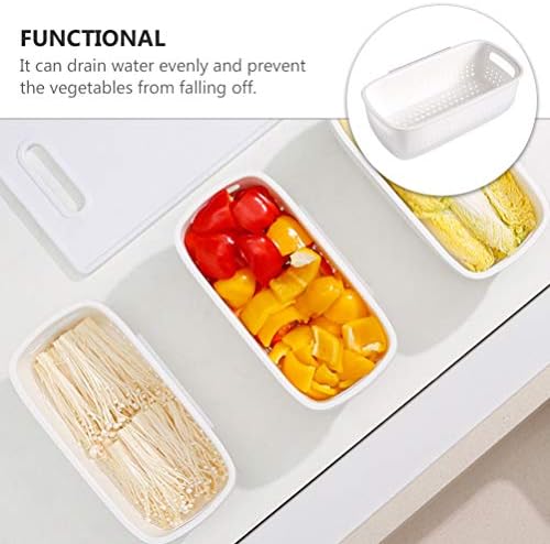 UPKOCH Rinsing Bowl 2-in-1 Multi-Function Kitchen Colander Filter Bowl Set Double-Layer Plastic Food Strainer Fruit Vegetable Washing Bowl for Kitchen Sink Storage (White)