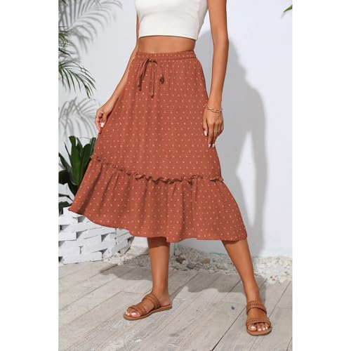 Image of Witsmile High Waist Tiered Skirts for Women Flowy Skirts for Women Long Length with Pockets 2026 Fashion Trendy
