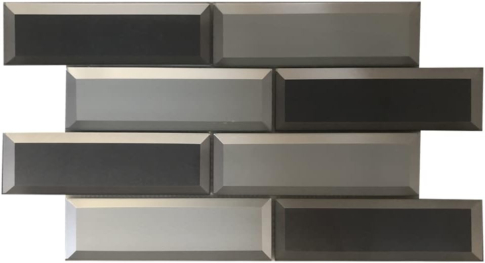 Fantastic Glass Tile 15.8" X 10" X 8 mm Isabella Beautiful Kitchen Backsplash and Bathroom Glass Mosaic Tiles in Multi Color Finish