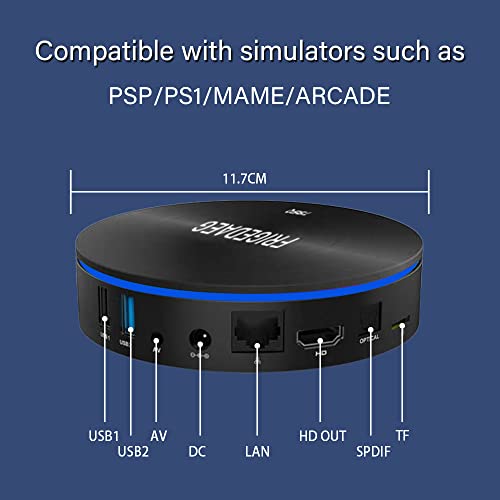 Frigedaeg Game Console With 30000+ Games, T95Q Game Box With Android 9.0/Emuelec System 2 In 1, Compatible With Psp/Ps1/Arcade/Mame,8K Hd Output(64Gb) #TOP5