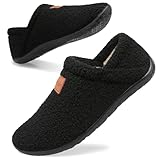 Scurtain Unisex Mens Womens Slippers Fuzzy House Slippers For Women Men House Shoes For Women Slipper Socks For Women Slippers For Women Indoor and Outdoor Black 10-10.5 W/8-8.5 M