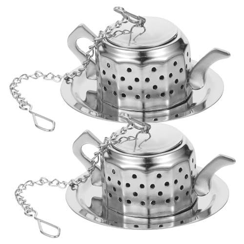 Gatuida 2 piezas Infusor de Inoxidable Forma de Tetera de Colador para o Frío