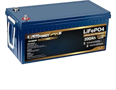 ExpertPower 12V 200Ah PRO Lithium LiFePO4 Deep Cycle Rechargeable Battery | Bluetooth & Self Heating | 7000 Life Cycles & 10-Year Lifetime | Perfect for RV, Solar, Marine, Overland, Off-Grid