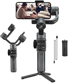 Zhiyun Smooth 5 Professional Gimbal Stabilizer for Smartphones for iPhone 13 12 Pro Max Samsung Galaxy S21 S20 Ultra S20+ with Smart Tracking Gesture Control & Zoom Foldable Cell Phone Stabilizer