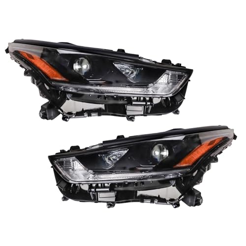 Image of TRQ Headlight Assembly Set Headlights Compatible with TO2502303 TO2503303