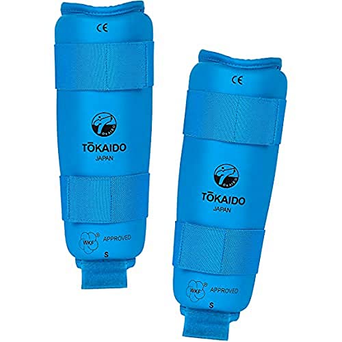 Tokaido Unisexe - Adulte Kumite Shin Guard Karate Protège-Tibias Bleu L Cover