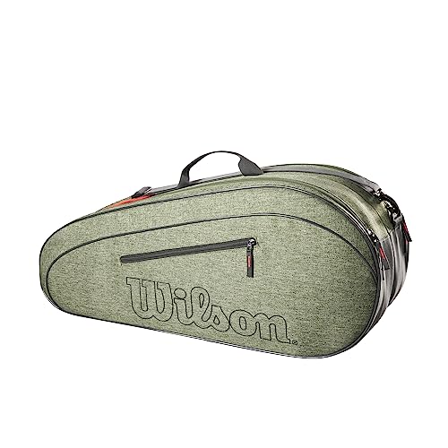 Wilson Team Tennis Racket Bag - Heather Green, Holds up to 6 Rackets