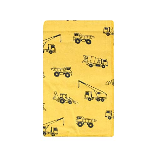 Image of Hudson Baby Unisex Baby Cotton Flannel Burp Cloths, Construction, One Size