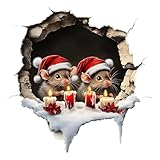 Weihnachts Toiletten Aufkleber | Spaß Wasserdicht Selbstklebend Weihnachtsmann Deko | Weihnachten Badezimmer Dekorationen | Für Täglichen Innenbereich Zuhause Wohnung Garten Herbst Winter