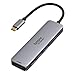 Adaptateur USB C, Hub USB C HDMI 4K, Ports USB 3.0, Lecture de Carte SD/TF, Dock Multiport 6-en-1 pour MacBook Pro M1 2021 MacBook Air 2020 HP Dell XPS ChromeBook Pixel iPad Pro Tablette Type C