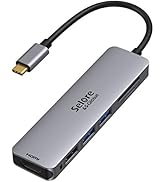 Adaptateur USB C, Hub USB C HDMI 4K, Ports USB 3.0, Lecture de Carte SD/TF, Dock Multiport 6-en-1...