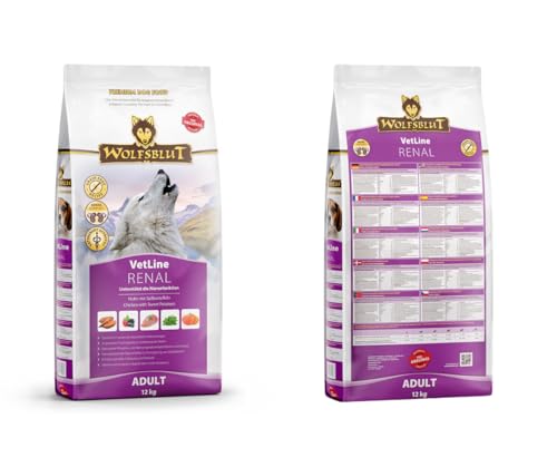 Wolfsblut Vetline Hundefutter - RENAL, 2x12kg - Sparbundel, Sparpaket - inklusive Warnicks Tierfutterservice Hundesnack Goodie