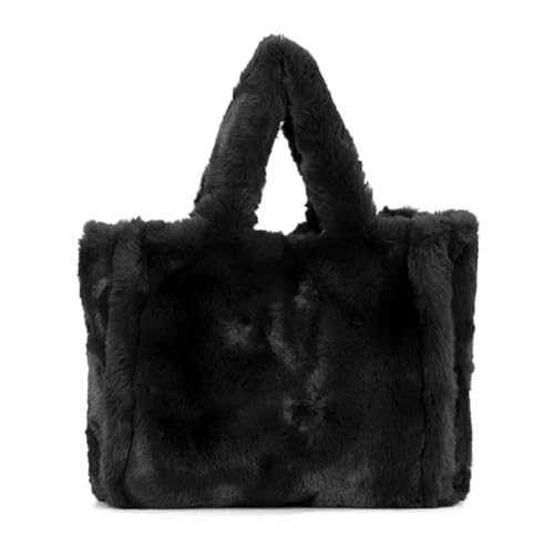 Bolso tote de invierno de piel sintética para mujer miniatura 1