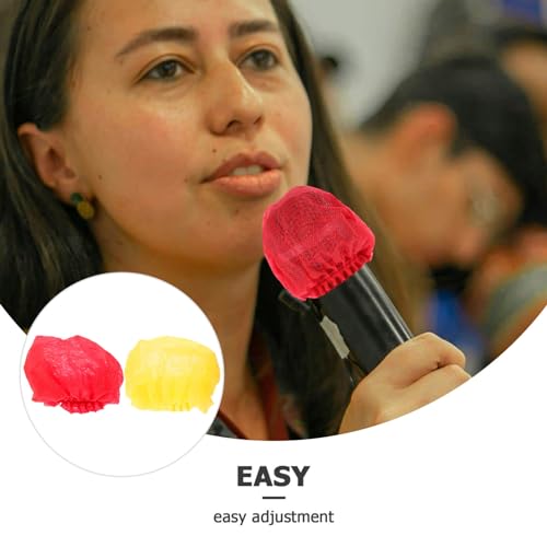 ERINGOGO 200 Unidades De Capa De Microfone Descartável Faixa Elástica Não Tecida Capa De Microfone P