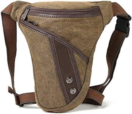 Borsa da gamba per escursionismo, zaino a vita, Uomo Coscia Marsupio Drop Bag Motociclo Equitazione Spalla Multifunzionale Borsa a Tracolla Nylon Maschio Fianchi Cintura Gamba Marsupi Marsupio(Schwarz