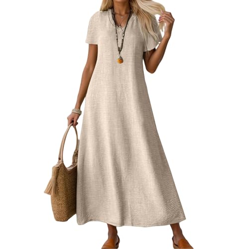 Robe en lin femme manches courtes : finie l'inconfort de la chaleur estivale