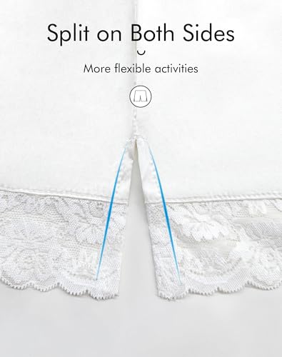 Image of MANCYFIT Satin Bloomers for Women, Lace Hem Slip Shorts