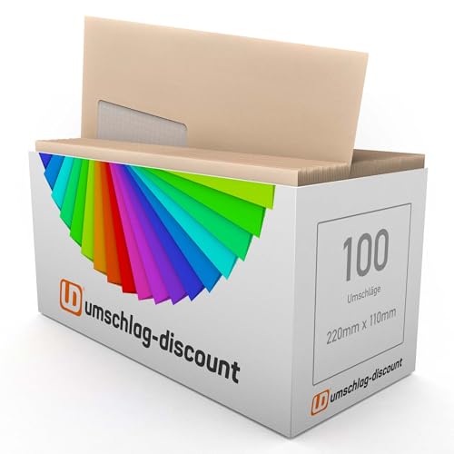 umschlag-discount - Briefumschläge DIN lang mit Fenster...