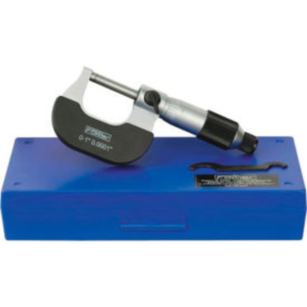 Fowler 52-229-201 52-229 Series Swiss Style Outside Inch Micrometer, 0-1" Measuring Range, 0.00016" Accuracy, 0.0001" Graduation