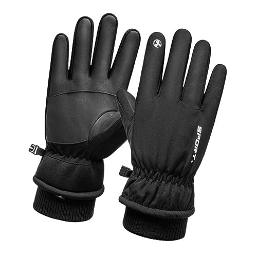 SOESFOUFU 1Pair Cycling Gloves for Winter Sports Full Finger Mittens with Skid Palm Warm Outdoor Riding Gloves for Skiing Hiking and Cold Weather Activities
