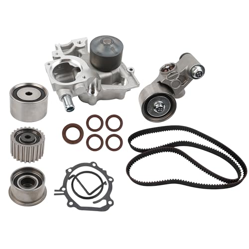 Wahparts Engine Timing Belt Kit with Water Pump Compatible with 2006-2012 Subaru Forester Impreza Legacy Outback 2.5L TCKWP304A TKF006