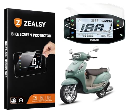 Image of Screen Guard Compatible For Suzuki Access 125 Ride Connect Edition - 9H Scratch Resistant Screen Shield | Shatter-Proof, Ultra-Clear & Dust-Proof Bluetooth Console Protector (1 Pack)