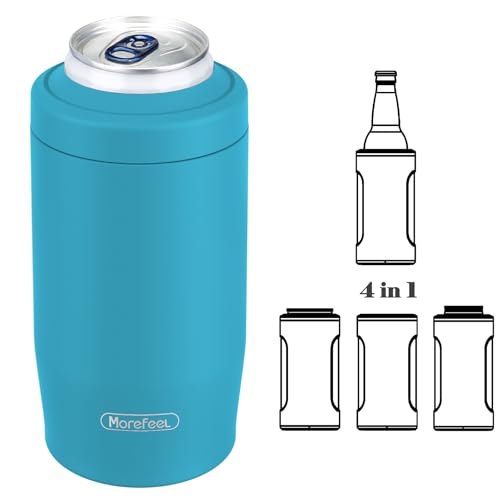 Image of Morefeel 4-in-1 Insulated Can Cooler for 12 oz Cans & Bottles