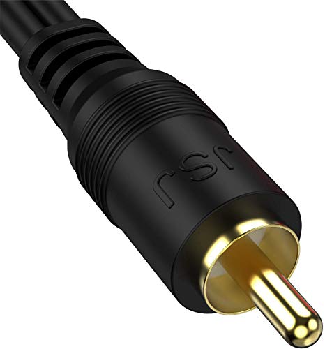 Rca 1 Male To 2 Female Audio Speaker Y Adapter Splitter Cable With Ofc Conductor Dual Shielding Gold Plated Metal Shell Flexible Pvc Jacket - 2 Pack / 0.6Ft #TOP2