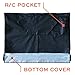 Outdoor TV Cover 55 inch - WITH FRONT FLAP - Weatherproof, Waterproof protection, Soft Interior, With Bottom cover - Black