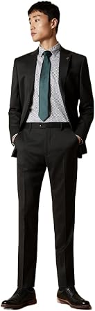 Ted Baker London Mens FrancT Suit Trousers Dark Blue Size 30x34 Suit Pants Seperate with 100% Wool
