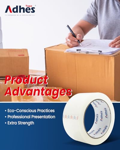Image of ADHES Packaging Tape 2.7MIL Heavy Duty Packing Tape Mailing Tape, 6 Rolls